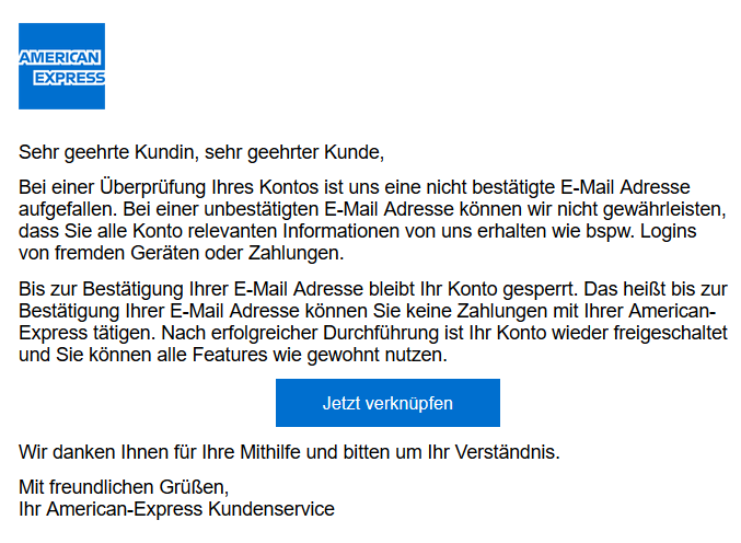 23.03.20 American Express Unbestätigte E-Mail Adresse.png