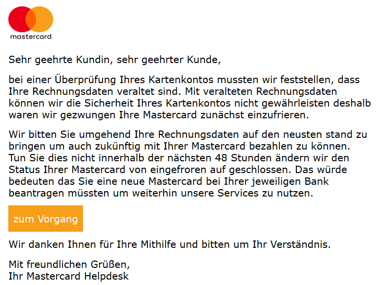 26.03.20 Mastercard Ihr Karte wurde eingefroren.png