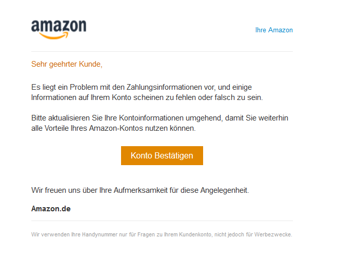 Phishing Amazon