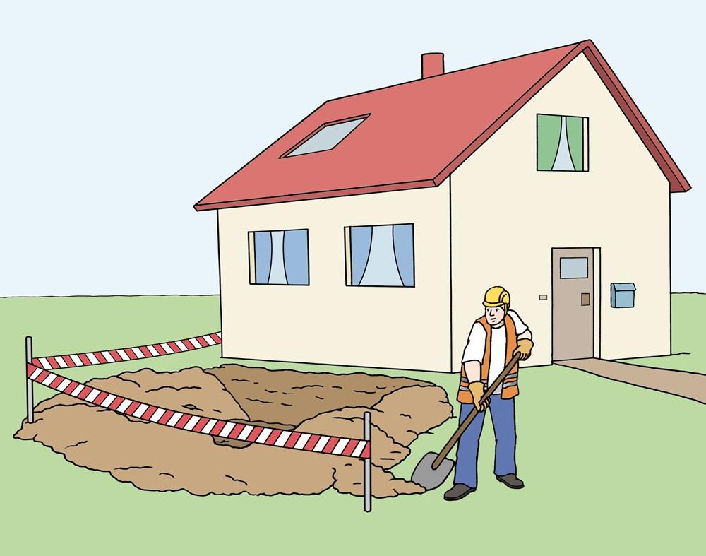 Baustelle am Haus