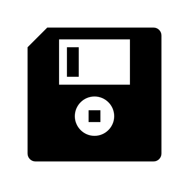 Symbol Diskette für Computer