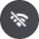 WLAN-Icon in iOS 11 mit grauem Hintergrund und durchgestrichenem weißem WLAN-Symbol. Es zeigt, dass das WLAN tatsächlich aus ist.