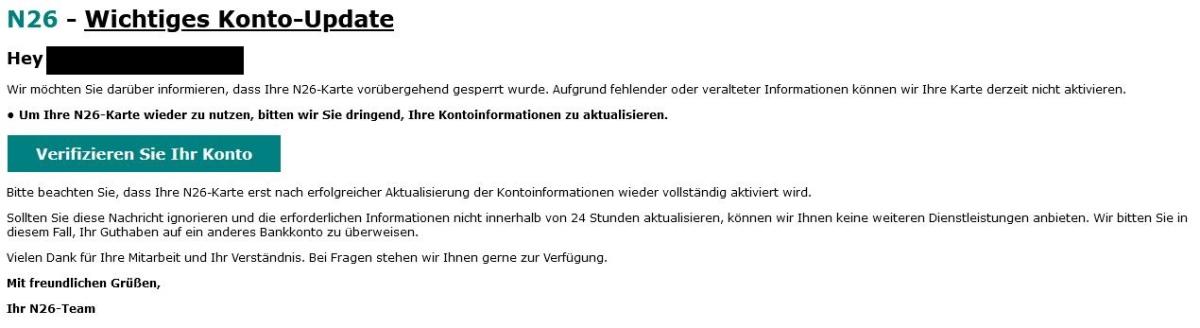 N26 Phishing