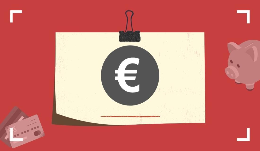 Illustration mit Euromünze