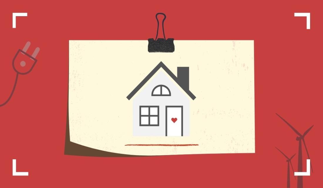 Illustration mit Haus