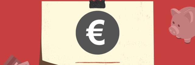 Illustration mit Euromünze