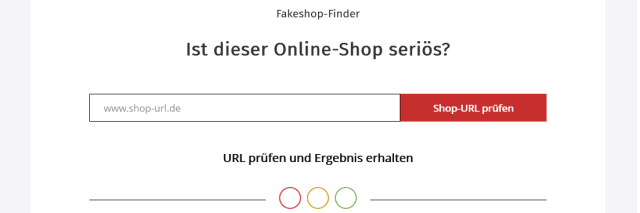 Screenshot des Fakeshop-Finders