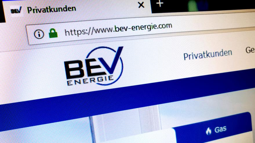 Homepage des Energieversorgers BEV