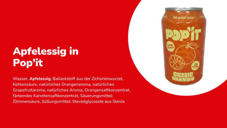 Apfelessig in PopIt
