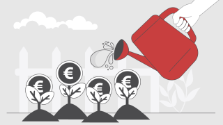 Geldmünzen werden gegossen