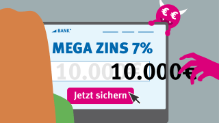 Schmuckbild: Tagesgeld: Geld weg, statt lukrativer Zinserträge