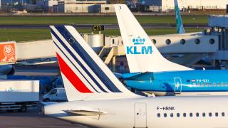 Flugzeuge von Air France und KLM